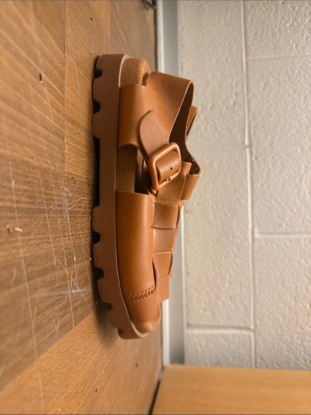 BARELY WORN: Camper Women's Leather Brutus Fisherman Sandals - Picture 5 of 7